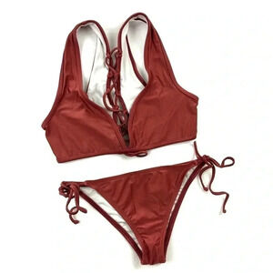 LAST CHANCE! TOP ONLY Fashion Nova Rust Bikini Set
